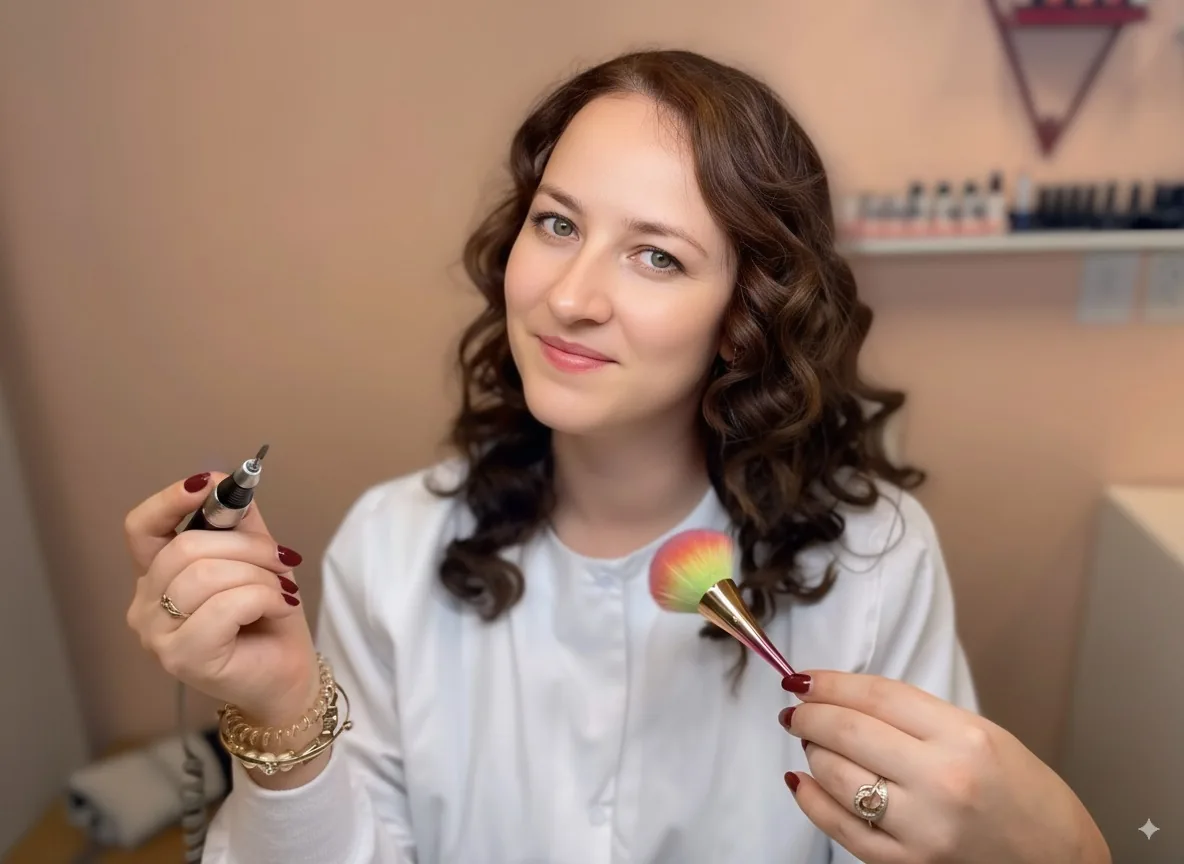 Olga Glavatcaia, nail specialist, in her Charlotte studio